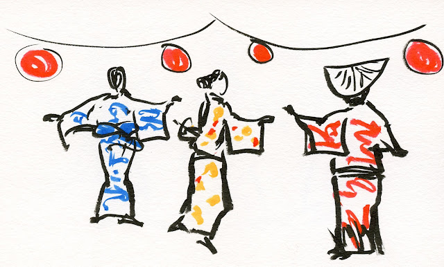 Seattle Obon Sketches by Tina Koyama